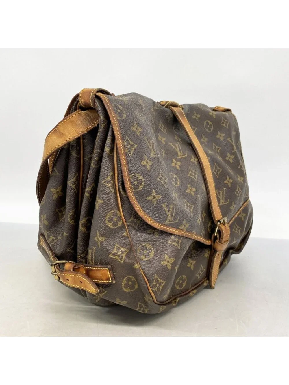 Louis Vuitton Shoulder Bag Monogram Saumur 35 Brown